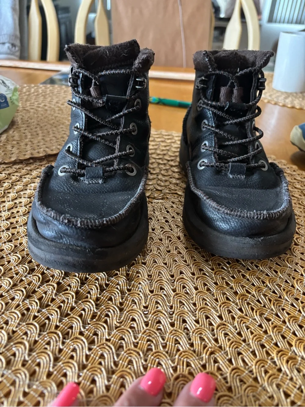 Hey Dude Black Kids Lace-Up Ankle Boots